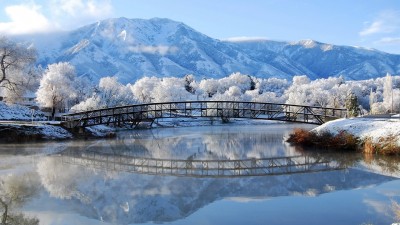 دریاچه-پل-زمستان-طبیعت